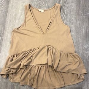 Altered state high low tank beige